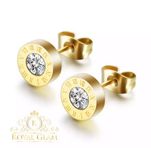 Load image into Gallery viewer, Roman Numeral Goddess Earrings