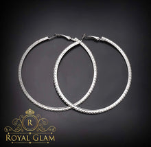 Load image into Gallery viewer, Sparkle Glam Oversized Hoop Earrings